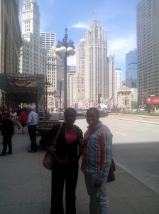 Terry and Bukky on Michigan Avenue